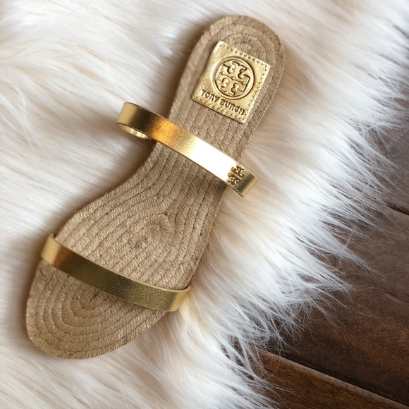 ✨NEW TORY BURCH TWO BAND FLAT ESPADRILLE SLIDE. - Picture 3 of 4